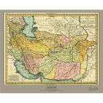 نقشه ایران نوین و امپراتوری افغان ها 1807 میلادی