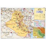 نقشه سیاسی و طبیعی عراق