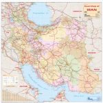 نقشه ایران سیاسی 2 متری - تقسیمات کشوری (انگلیسی)